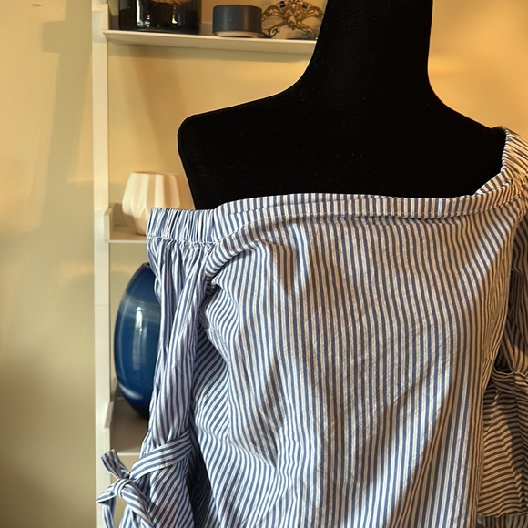 H&M blue/white striped top size 8 - Picture 7 of 12